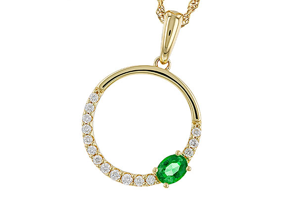 C329-30474: NECKLACE .19 EMERALD .34 TGW