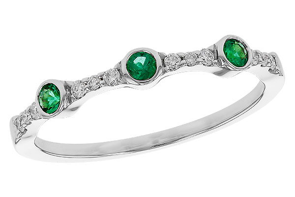 C329-30492: LDS WED RG .11 EMERALD .20 TGW
