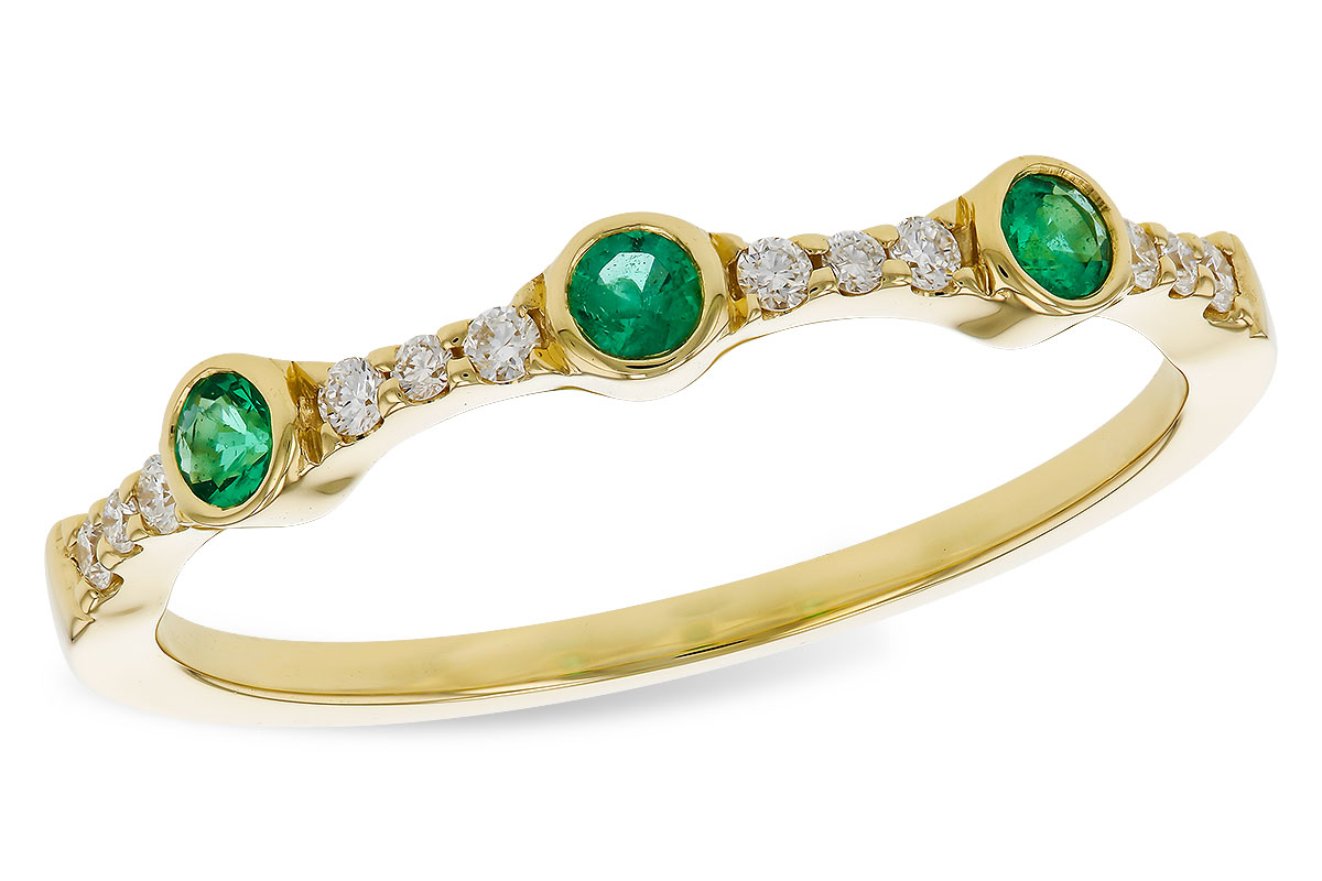 C329-30492: LDS WED RG .11 EMERALD .20 TGW