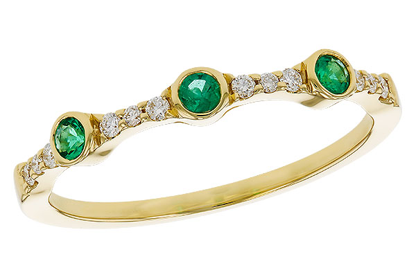 C329-30492: LDS WED RG .11 EMERALD .20 TGW