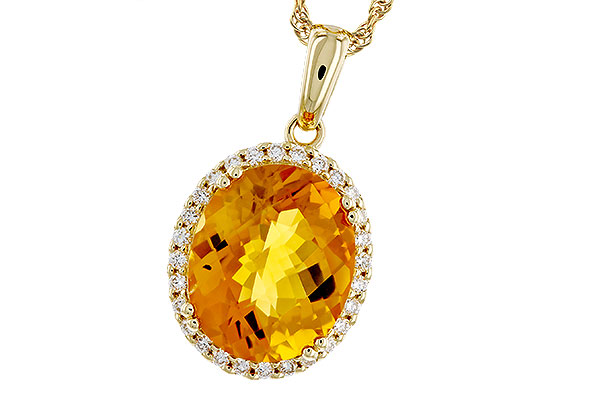 C329-30510: NECKLACE 3.85 CITRINE 4.07 TGW (12x10MM OV)