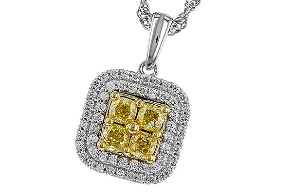 C329-31392: NECK .52 FANCY YELLOW DIAMONDS .72 TW