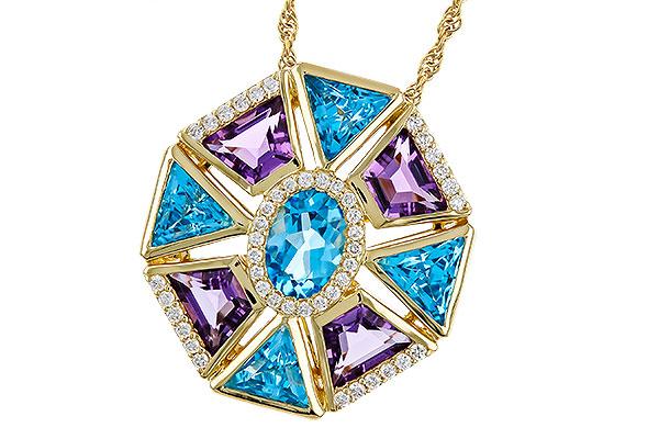 C329-31401: NECKLACE 4.47 SEMI-PREC (BT & AMY) 4.65 TGW