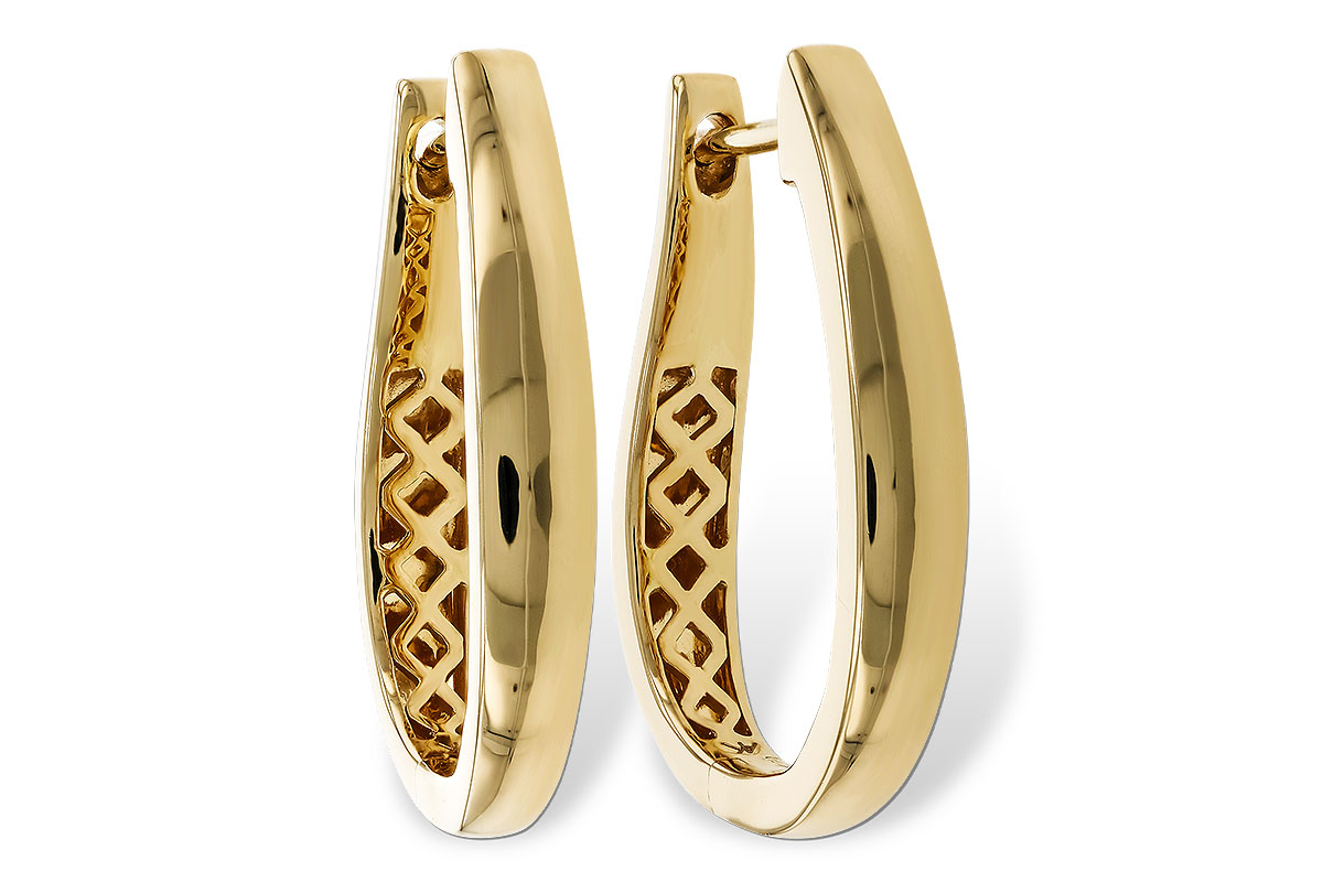 C329-33256: GOLD EARRINGS (22MM)