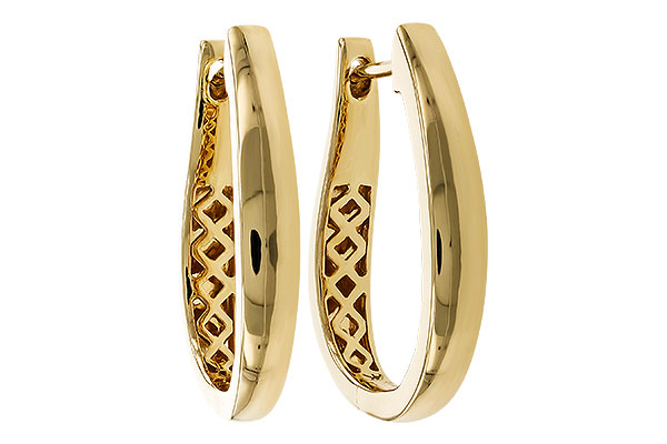 C329-33256: GOLD EARRINGS (22MM)