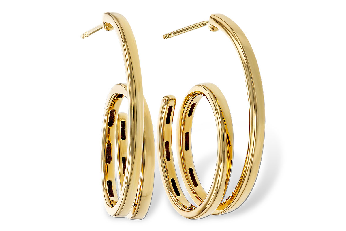 C329-33265: GOLD EARRINGS (30MM)