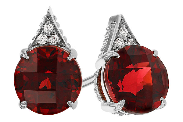 C329-34110: EARR 2.08 TW GARNET 2.10 TGW (6MM RD)