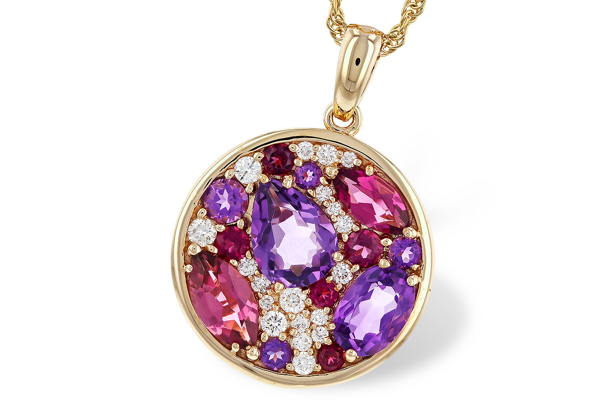 C329-34174: NECK 1.83 TW SEMI-PRECIOUS (P.TOUR, AMY) 2.00 TGW