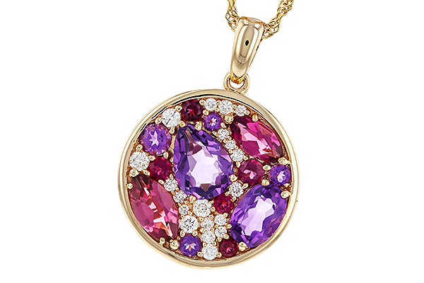 C329-34174: NECK 1.83 TW SEMI-PRECIOUS (P.TOUR, AMY) 2.00 TGW