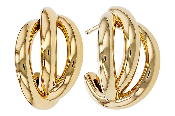 C329-35019: GOLD EARRINGS (18MM)