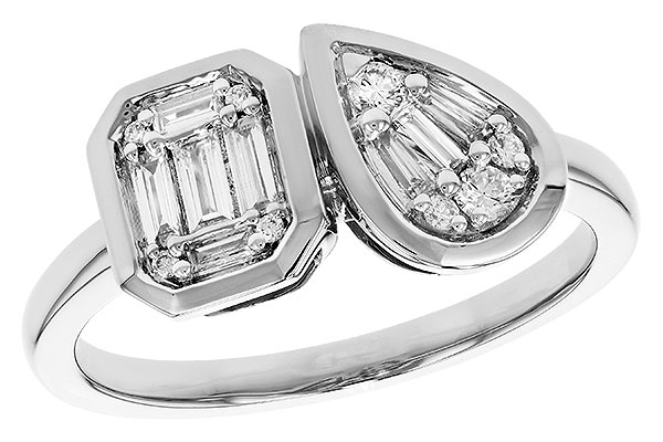 C329-35065: LDS DIA RG .17 TW BAGUETTE .25 TW