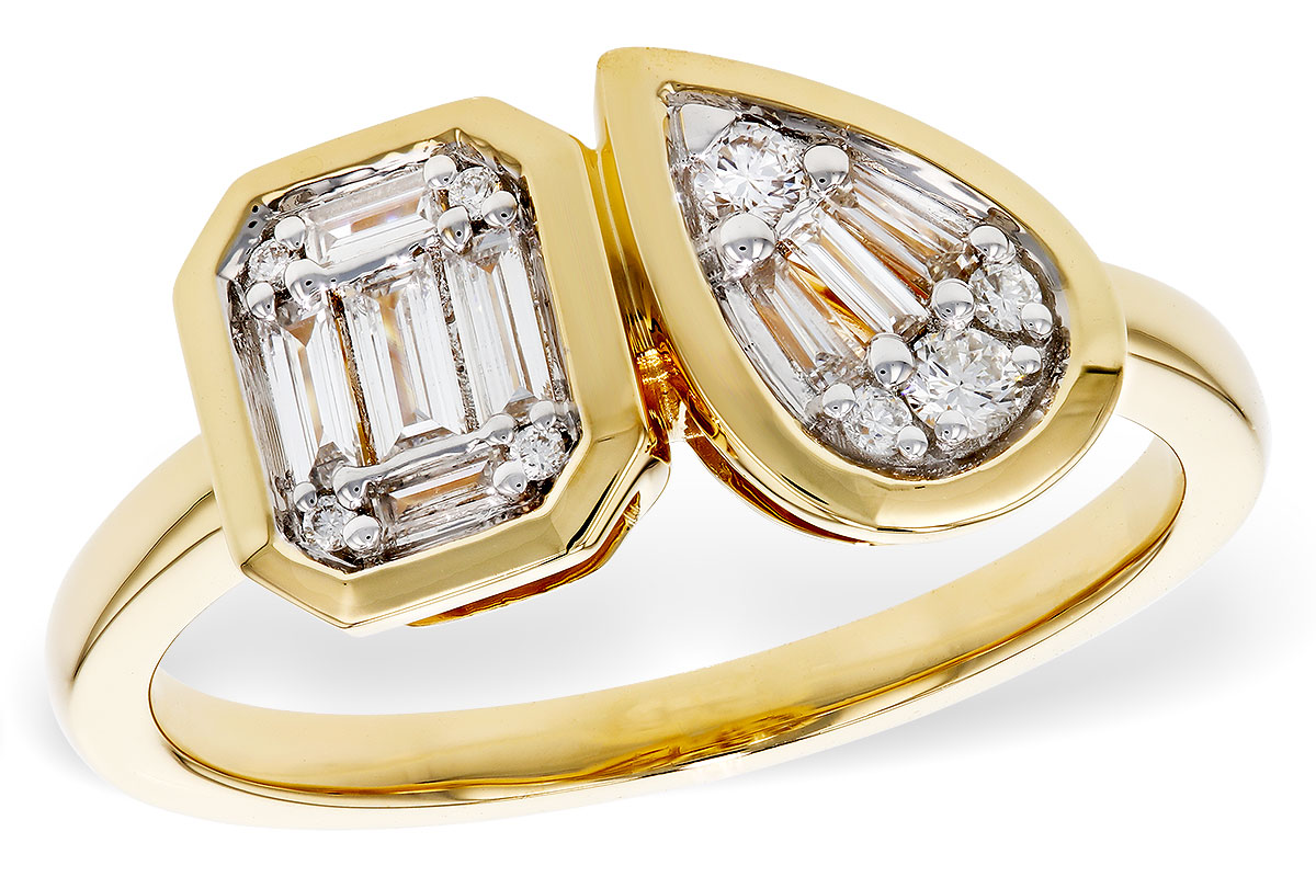 C329-35065: LDS DIA RG .17 TW BAGUETTE .25 TW