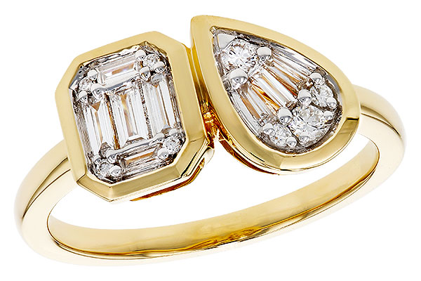 C329-35065: LDS DIA RG .17 TW BAGUETTE .25 TW