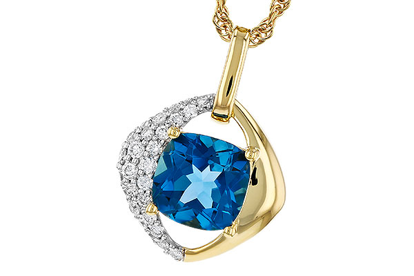 C330-18656: NECK 1.43 LONDON BLUE TOPAZ 1.62 TGW (7MM LBT)