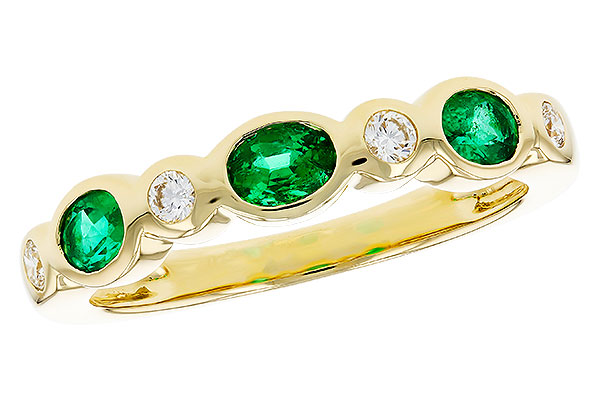C330-18701: LDS WED RG .43 EMERALD .56 TGW