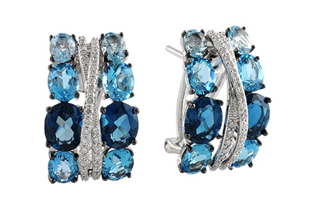D242-05028: EARR 6.22 BLUE TOPAZ 6.46 TGW