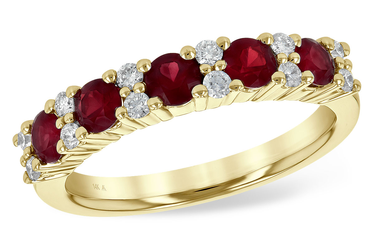 D244-74174: LDS WED RG .88 RUBY 1.12 TGW