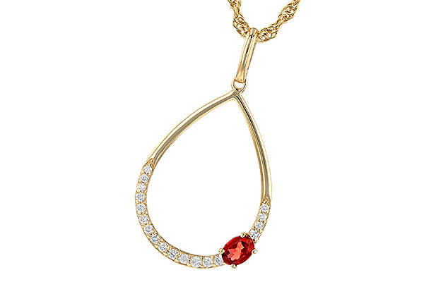 D244-80501: NECK .19 GARNET .28 TGW