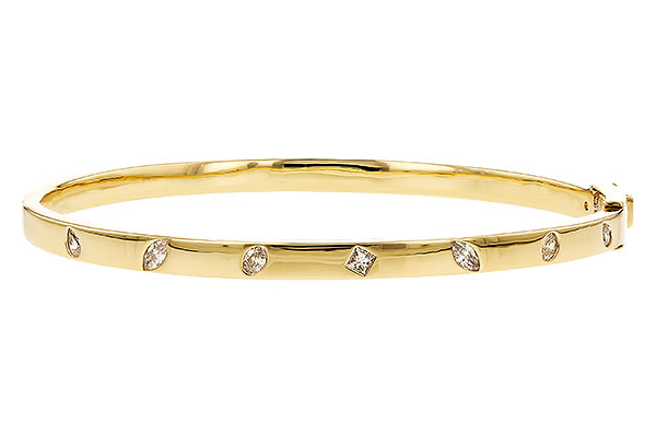 D328-43219: BANGLE .35 TW FANCY CUT DIAMONDS