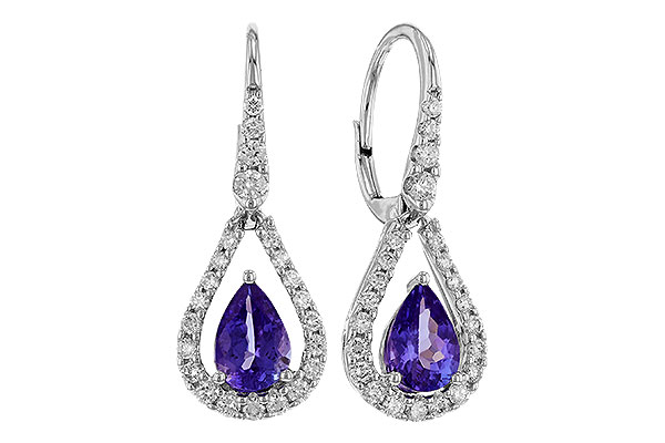 D329-28674: EARR 1.48 TW TANZANITE 1.98 TGW (7x5 PEAR)
