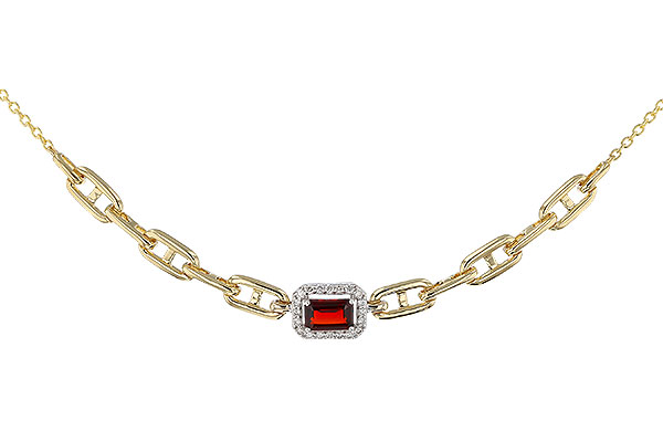 D329-29574: NECK .63 GARNET .75 TGW (6x4MM E.C. GAR / 18")