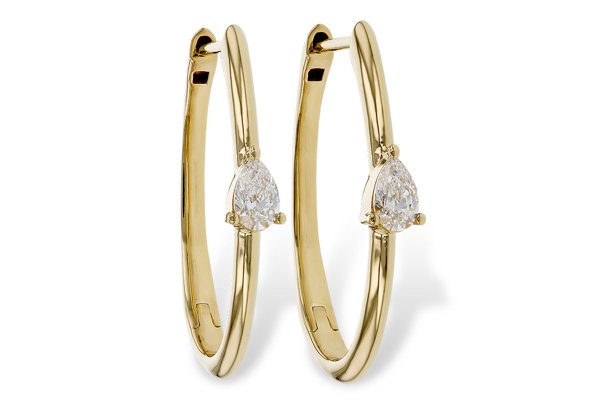 D329-29583: EARRINGS .45 TW PEAR DIAMONDS
