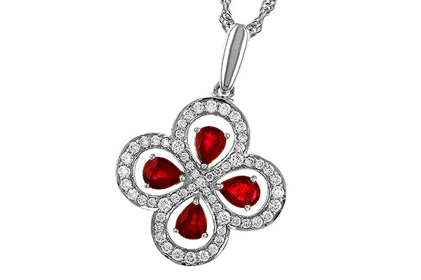 D329-29592: NECKLACE .68 RUBY TW .96 TGW