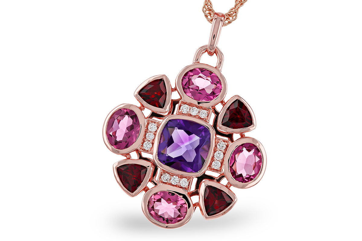 D329-30456: NECKLACE 2.76 SEMI-PREC (AM,GT,PT) 2.82 TGW