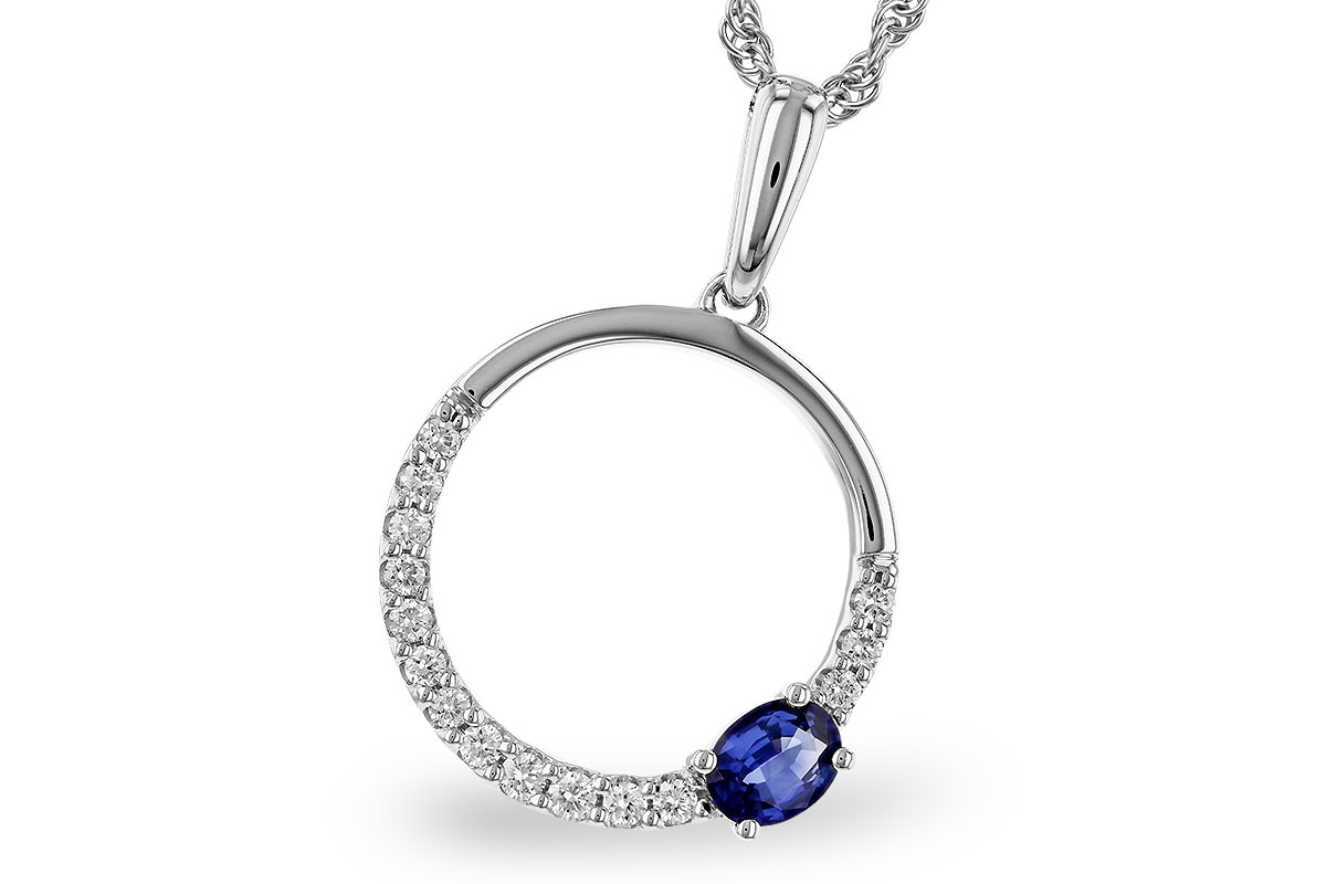 D329-30465: NECKLACE .28 SAPPHIRE .43 TGW