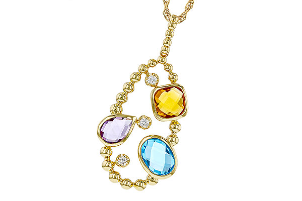 D329-31401: NECKLACE 3.04 TW SEMI-PREC 3.14 TGW (BT,AMY,CIT)