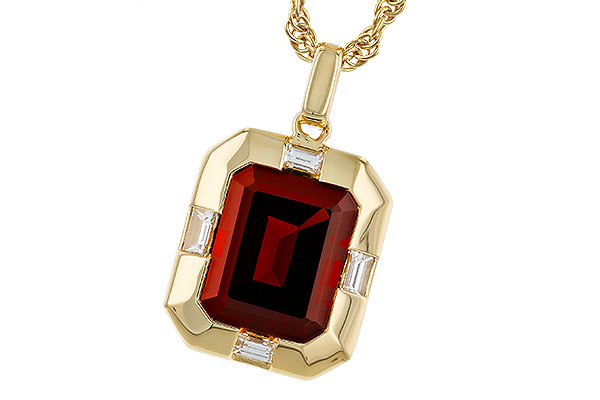 D329-31419: NECKLACE 3.65 GARNET 3.82 TGW (10x8MM GAR)