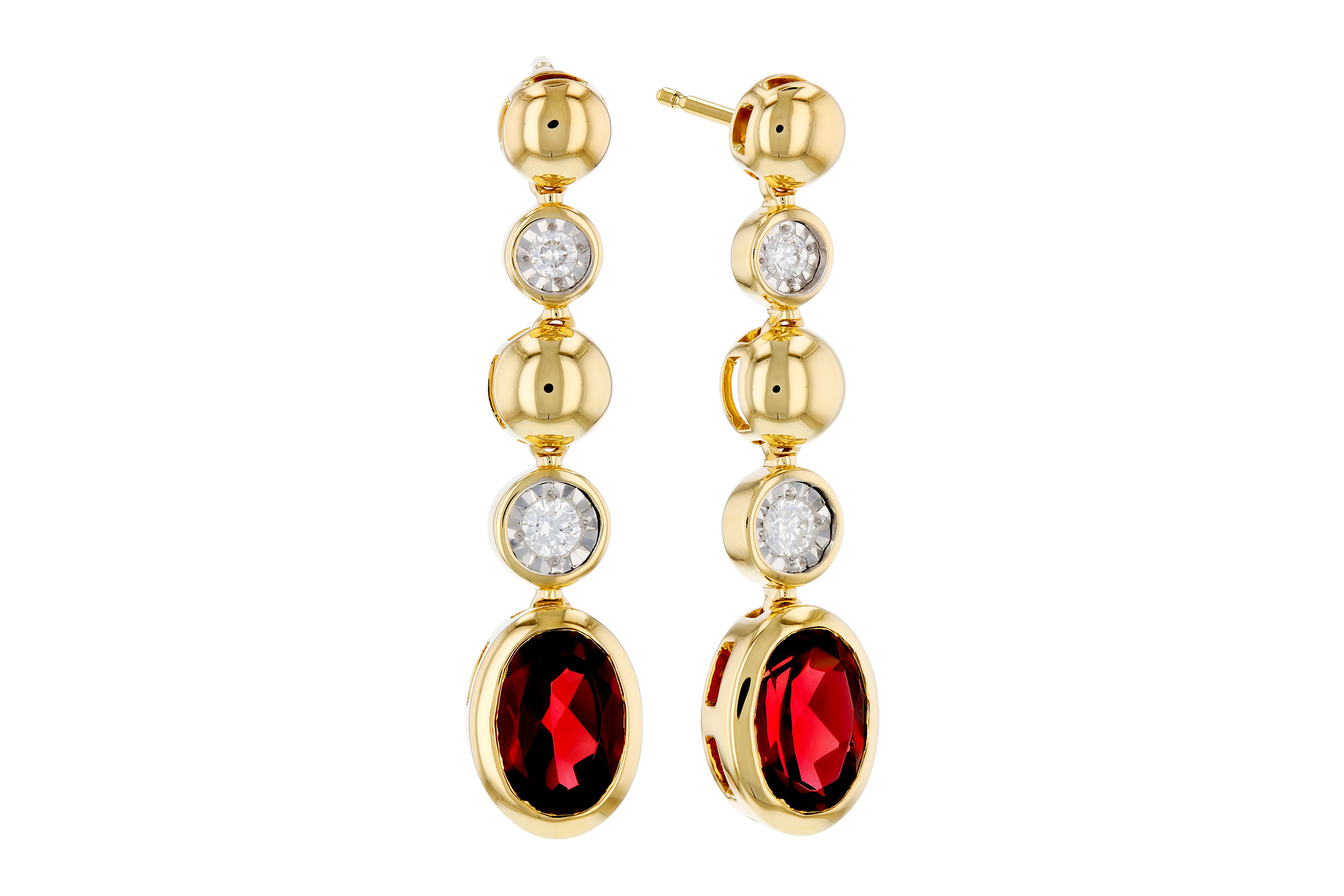 D330-19610: EARRINGS 1.76 TW GARNET 1.86 TGW