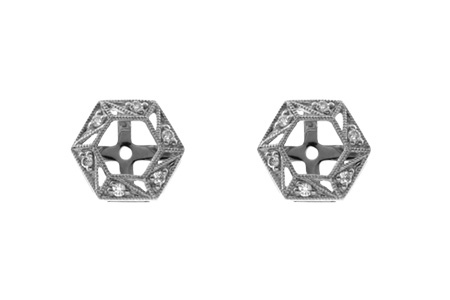 E054-81374: EARRING JACKETS .08 TW (FOR 0.50-1.00 CT TW STUDS)