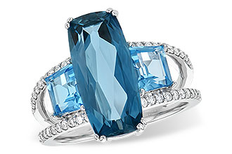 E244-78674: LDS RG 6.40 TW BLUE TOPAZ 6.67 TGW