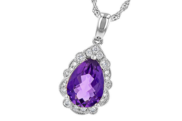 E244-80474: NECKLACE 1.53 AMETHYST 1.68 TGW (10x7 PS)