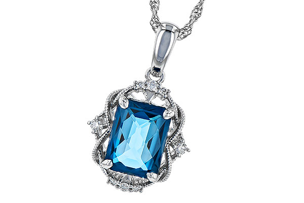 E327-48665: NECK 1.68 LONDON BLUE TOPAZ 1.73 TGW (8x6MM LBT)