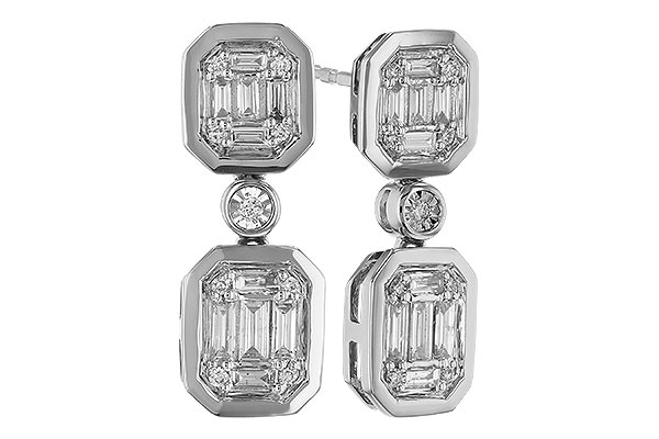 E329-27783: EARRINGS .38 BAG .45 TW