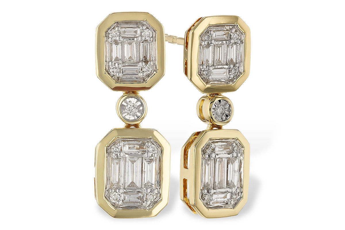 E329-27783: EARRINGS .38 BAG .45 TW