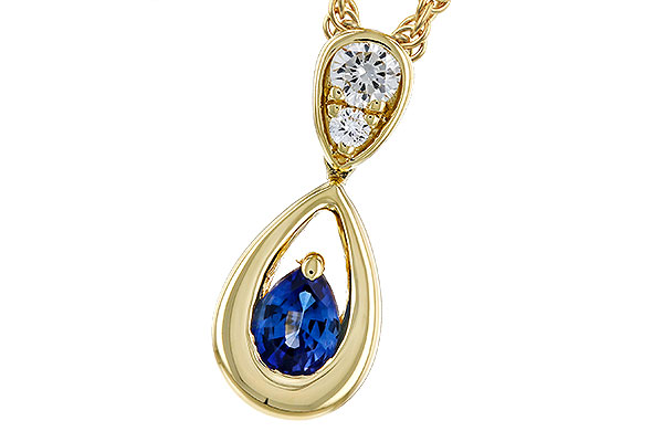 E329-30501: NECKLACE .21 SAPPHIRE .27 TGW (4x3 SAPP)