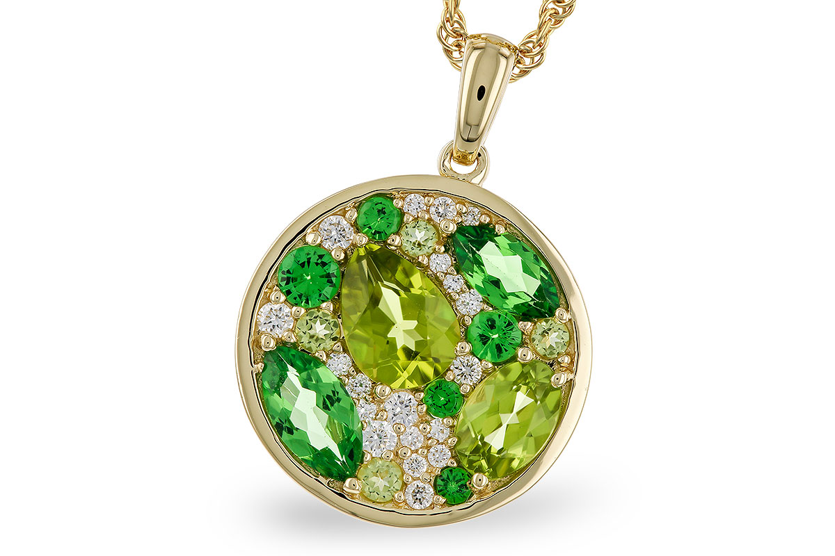 E329-31383: NECK 2.20 TW SEMI-PRECIOUS (TSAV, PER) 2.37 TGW