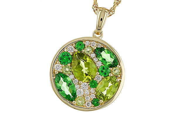 E329-31383: NECK 2.20 TW SEMI-PRECIOUS (TSAV, PER) 2.37 TGW