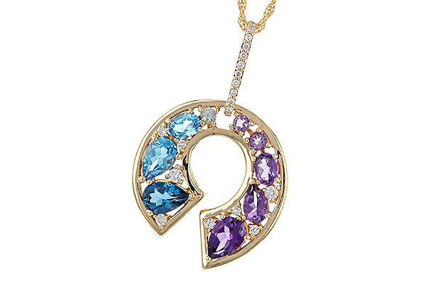 E329-31410: NECKLACE 1.77 SEMI-PREC (AMY & BT) 1.90 TGW