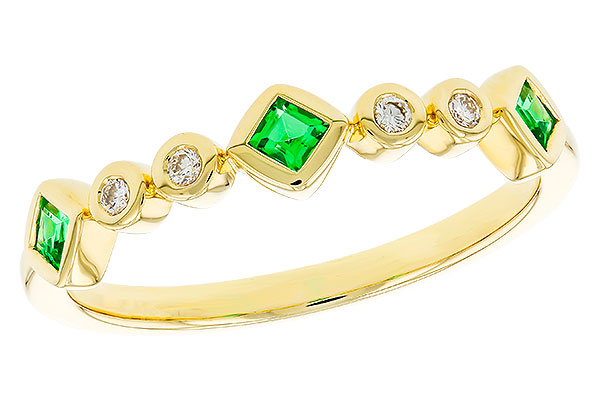 E329-32346: LDS WED RG .14 TW EMERALD .19 TGW