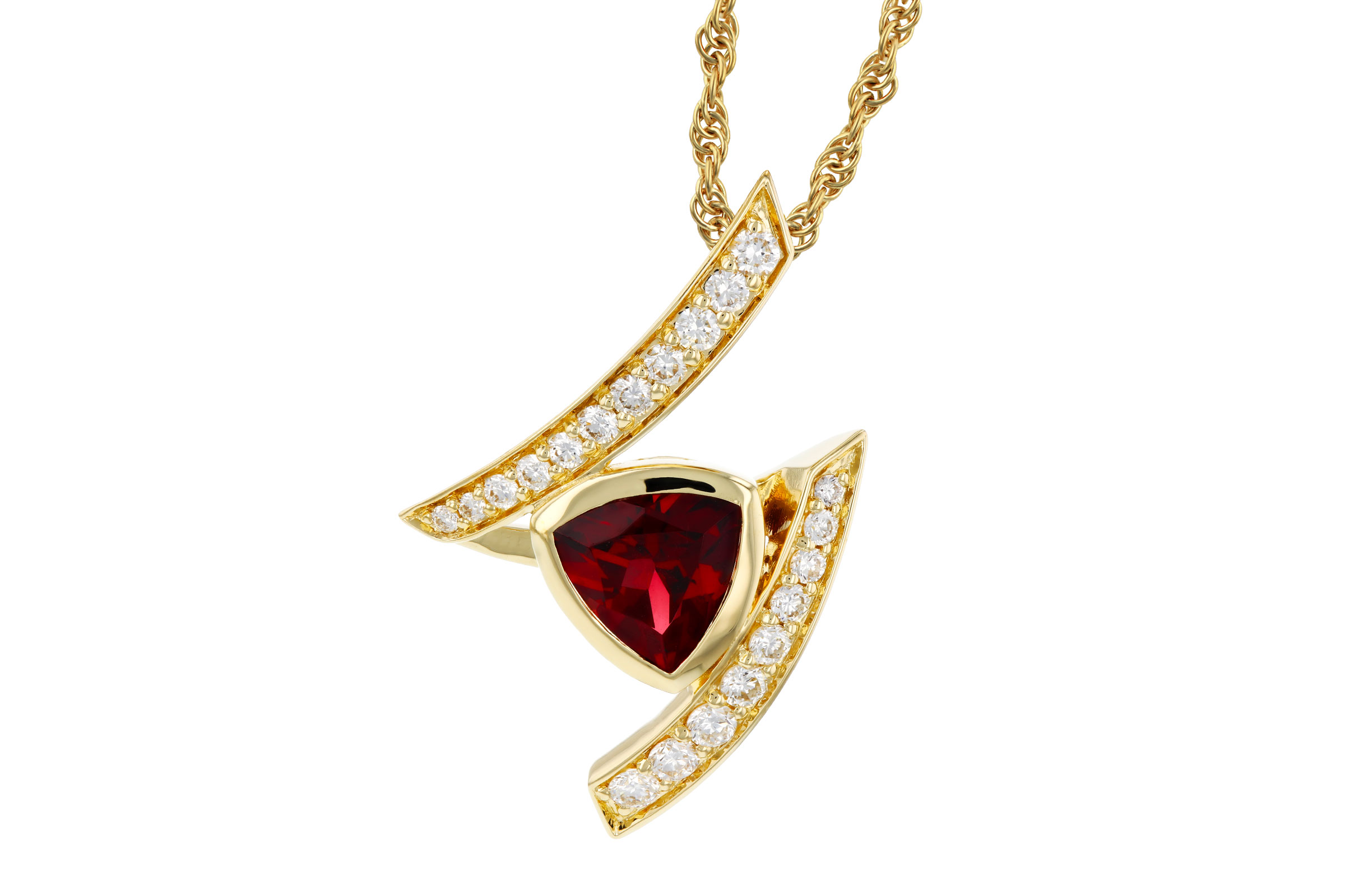 E330-21410: NECKLACE .84 GARNET 1.03 TGW (6MM GAR)