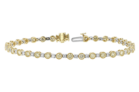 F242-99555: BRACELET 2.22 YELLOW DIA 3.04 TW