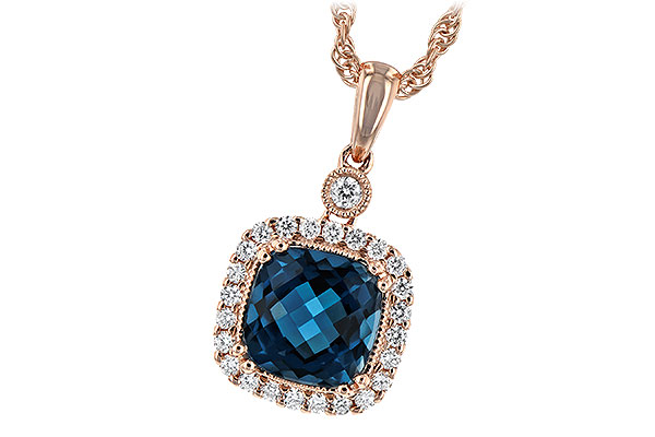F243-83183: NECK 1.63 LONDON BLUE TOPAZ 1.80 TGW (7MM LBT)