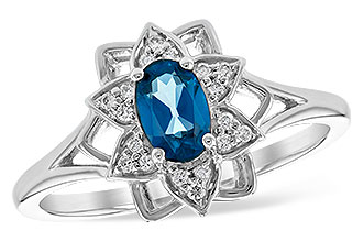 F243-88646: LDS DIA RG .47 BLUE TOPAZ .56 TGW