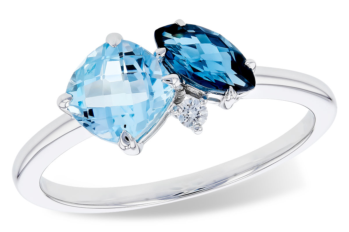 F328-38674: LDS RG 1.49 TW BLUE TOPAZ 1.52 TGW