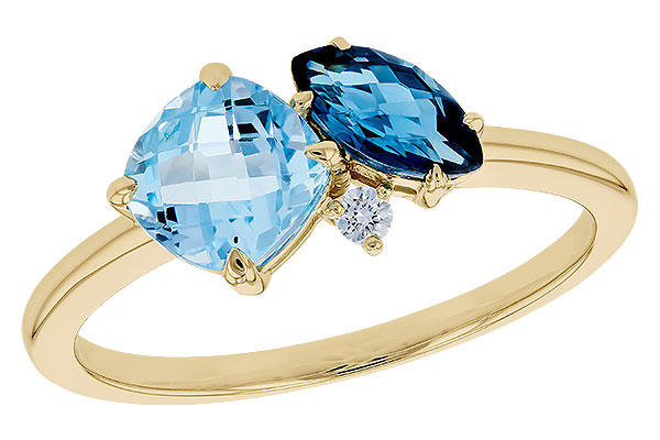 F328-38674: LDS RG 1.49 TW BLUE TOPAZ 1.52 TGW