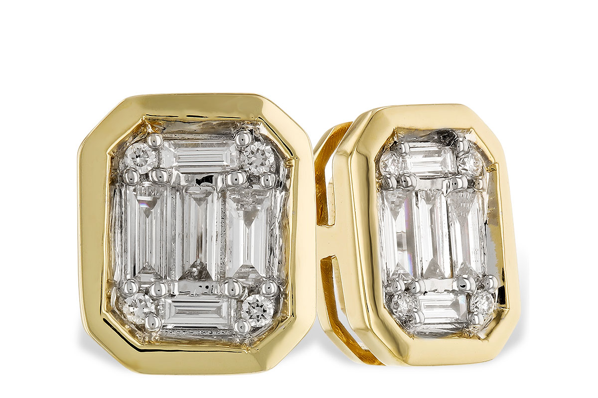 F328-43237: EARRINGS .24 BAG .28 TW